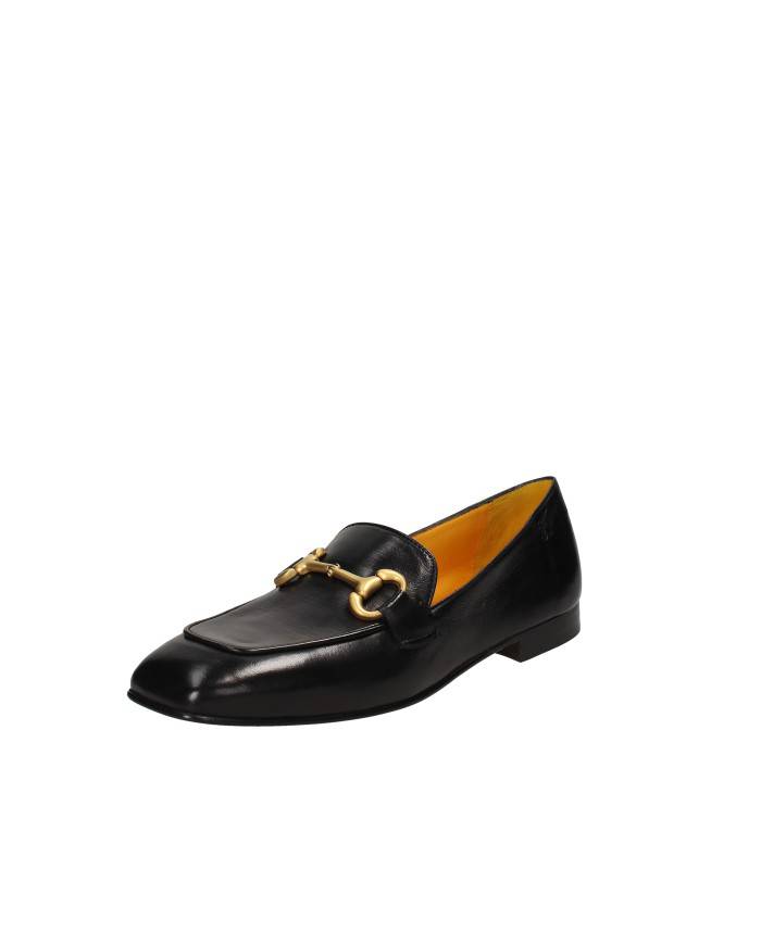 Mara Bini Q152 Mocassino in nappa nera con morsetto Nero Mara Bini Q152 Mocassino in nappa nera con morsetto Nero