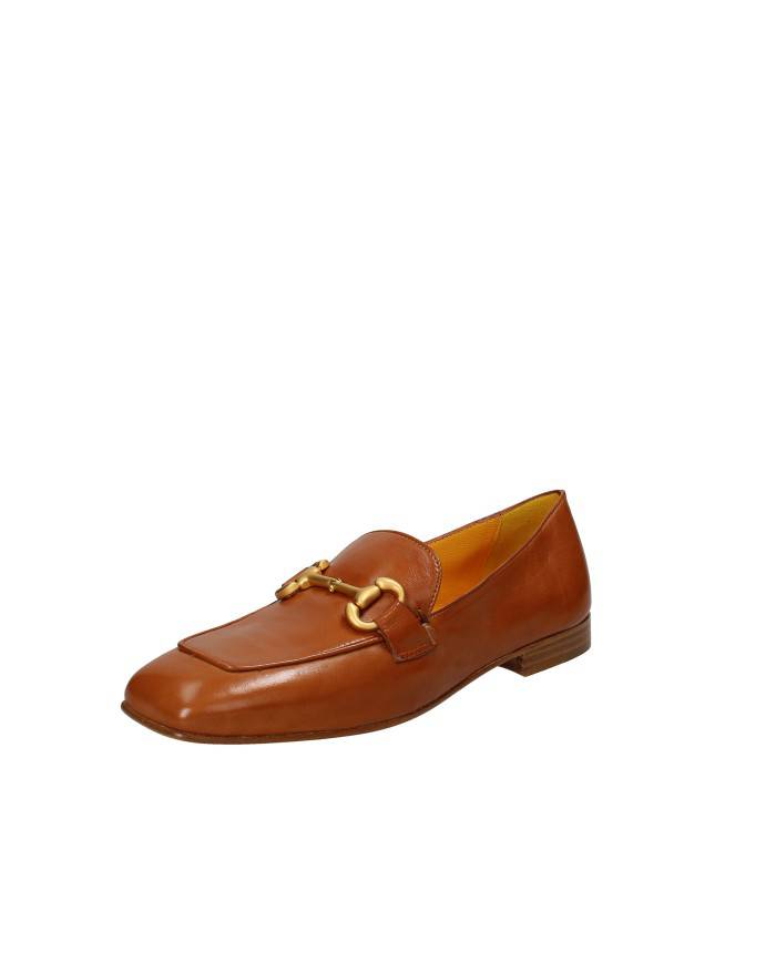 Mara Bini Q152 Mocassino in nappa marrone con morsetto Tan Mara Bini Q152 Mocassino in nappa marrone con morsetto Tan
