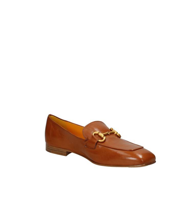 Mara Bini Q152 Mocassino in nappa marrone con morsetto Tan Mara Bini Q152 Mocassino in nappa marrone con morsetto Tan