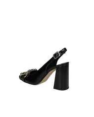 Bruglia Milano 9031 Décolleté slingback spuntata in vernice Nero