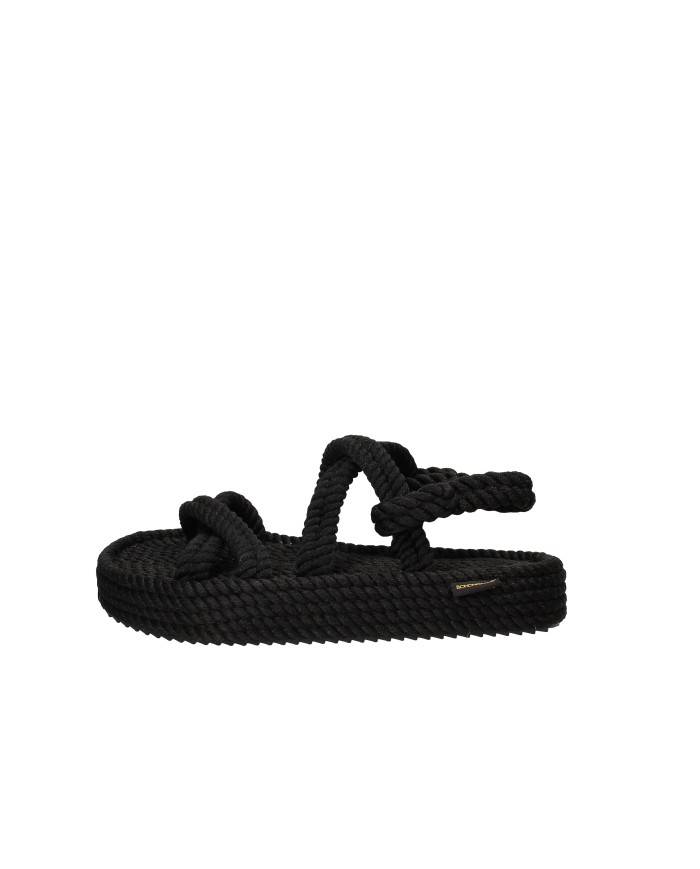 Bohonomad Tahiti Platform.0020 Sandalo in corda Nero