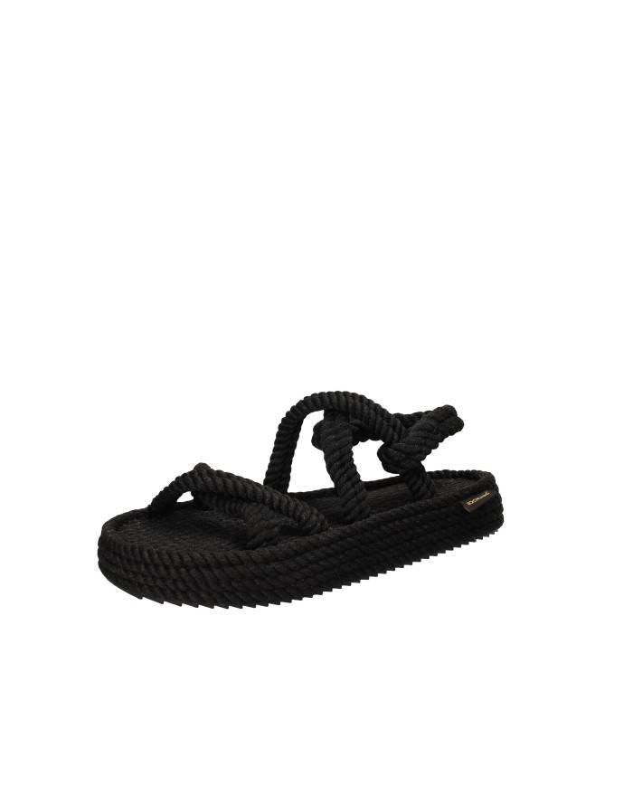 Bohonomad Tahiti Platform.0020 Sandalo in corda Nero