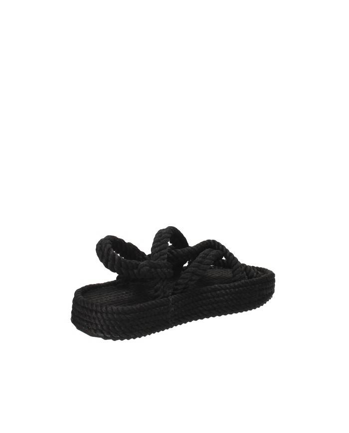 Bohonomad Bodrum Platform.0020 Sandalo basso in corda Nero
