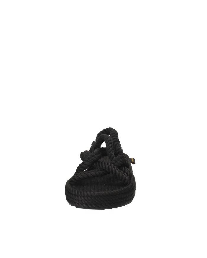 Bohonomad Bodrum Platform.0020 Sandalo basso in corda Nero