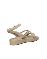 Clarks Alda Cross Sandalo platform in pelle Sabbia