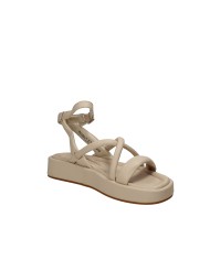 Clarks Alda Cross Sandalo platform in pelle Sabbia