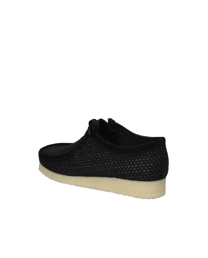 Clarks Originals® Wallabee Mocassino allacciato in tessuto traforato Nero Clarks Originals® Wallabee Mocassino allacciato in tessuto traforato Nero