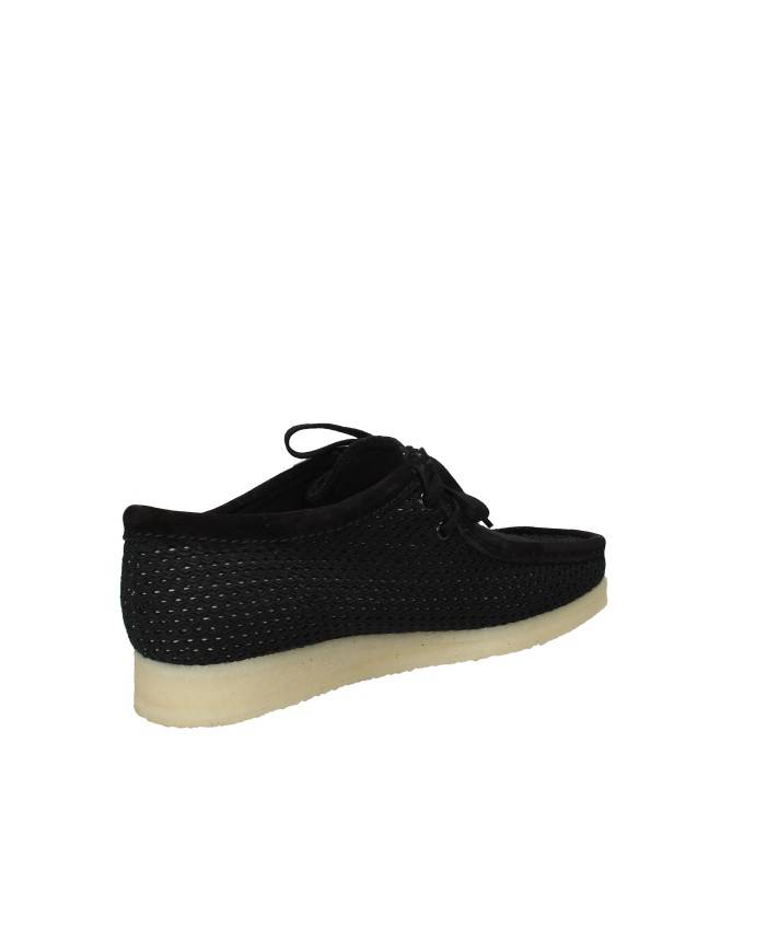 Clarks Originals® Wallabee Mocassino allacciato in tessuto traforato Nero Clarks Originals® Wallabee Mocassino allacciato in tessuto traforato Nero