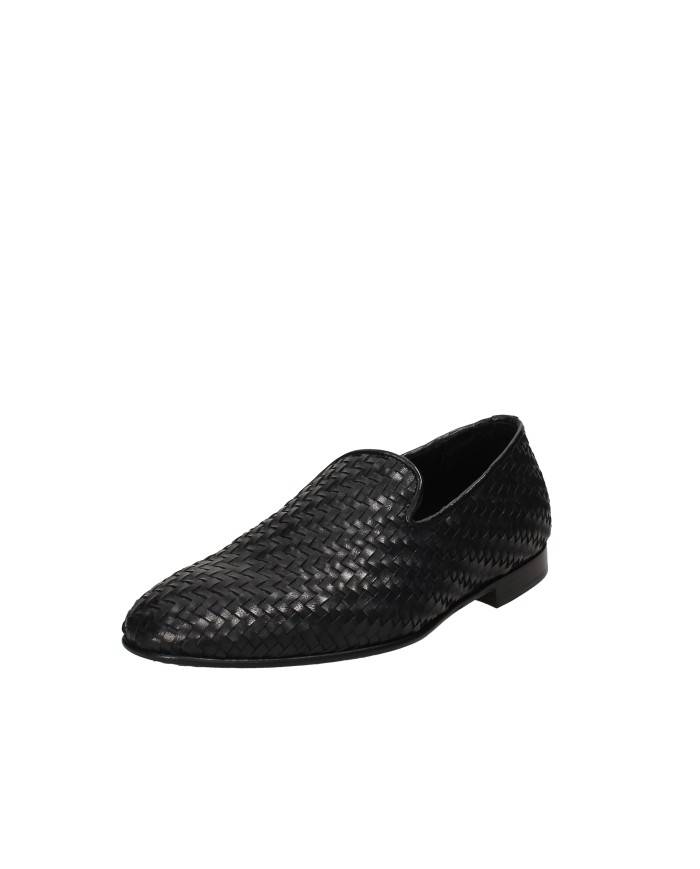Pawelk's 22184 Mocassino in pelle intrecciata Nero Pawelk's 22184 Mocassino in pelle intrecciata Nero