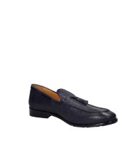 JP David 266. Nappe Mocassino in pelle stampata Blu