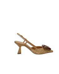 Chantal 2224 Slingback T80 in rafia Cammello
