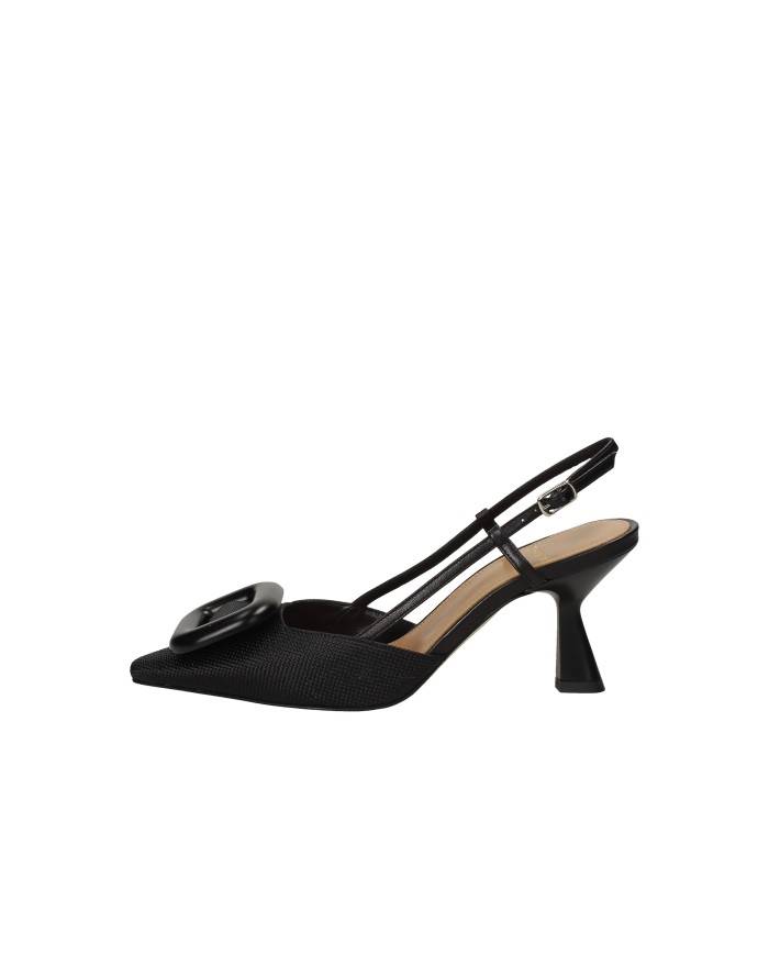 Chantal 2224 Slingback T80 in rafia Nero Chantal 2224 Slingback T80 in rafia Nero