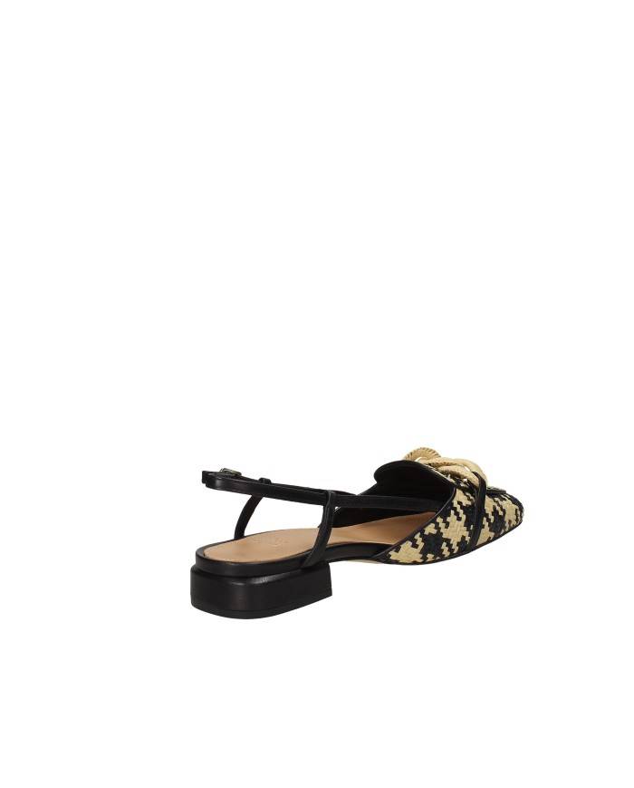 Chantal 2340 Slingback in rafia Nero e Beige Chantal 2340 Slingback in rafia Nero e Beige