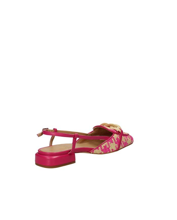 Chantal 2340 Slingback in rafia Fucsia e Beige Chantal 2340 Slingback in rafia Fucsia e Beige