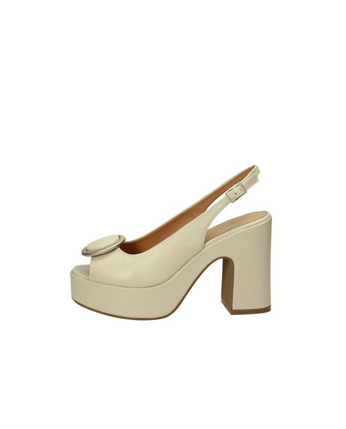 Gianmarco Sorelli 2207 Sandalo con tacco e plateau Off White Gianmarco Sorelli 2207 Sandalo con tacco e plateau Off White