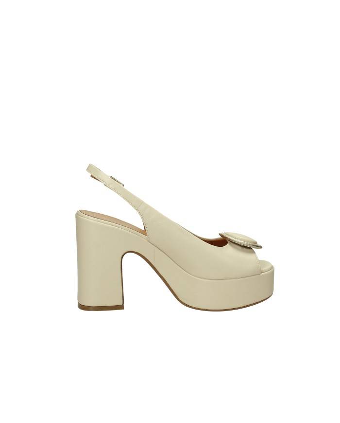 Gianmarco Sorelli 2207 Sandalo con tacco e plateau Off White Gianmarco Sorelli 2207 Sandalo con tacco e plateau Off White