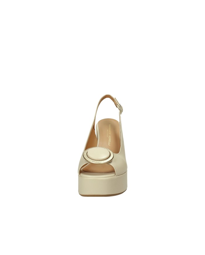 Gianmarco Sorelli 2207 Sandalo con tacco e plateau Off White Gianmarco Sorelli 2207 Sandalo con tacco e plateau Off White