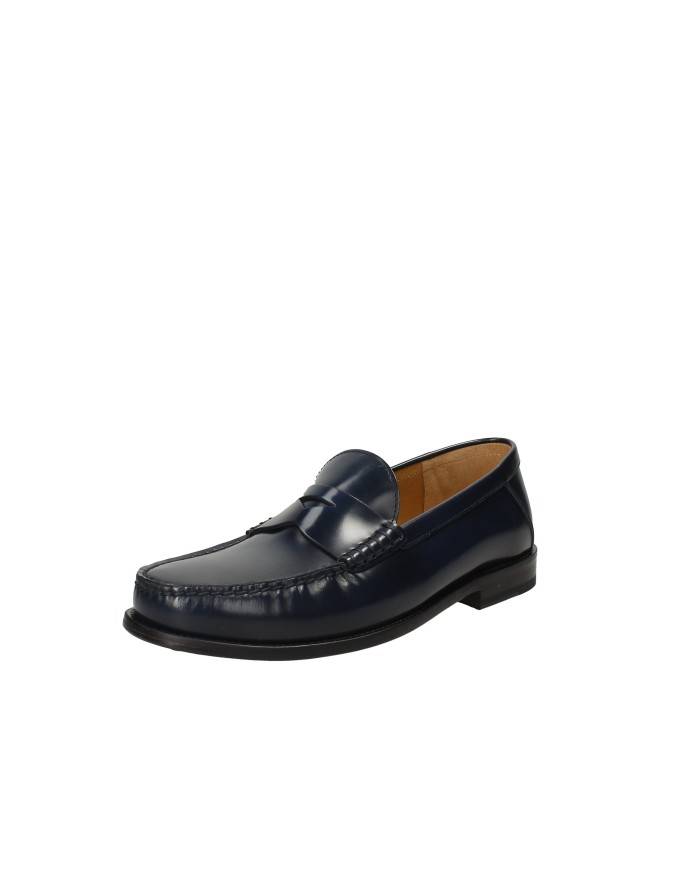 Rossano Bisconti 264-01 Mocassino in pelle spazzolata Blu