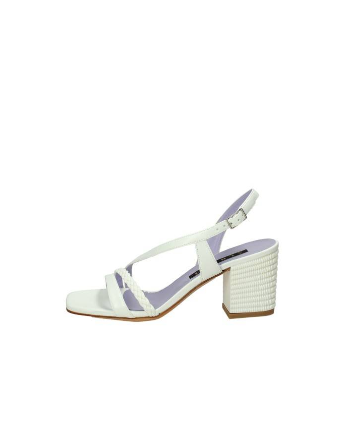 Albano 5087 Sandalo in nappa con tacco Bianco Albano 5087 Sandalo in nappa con tacco Bianco