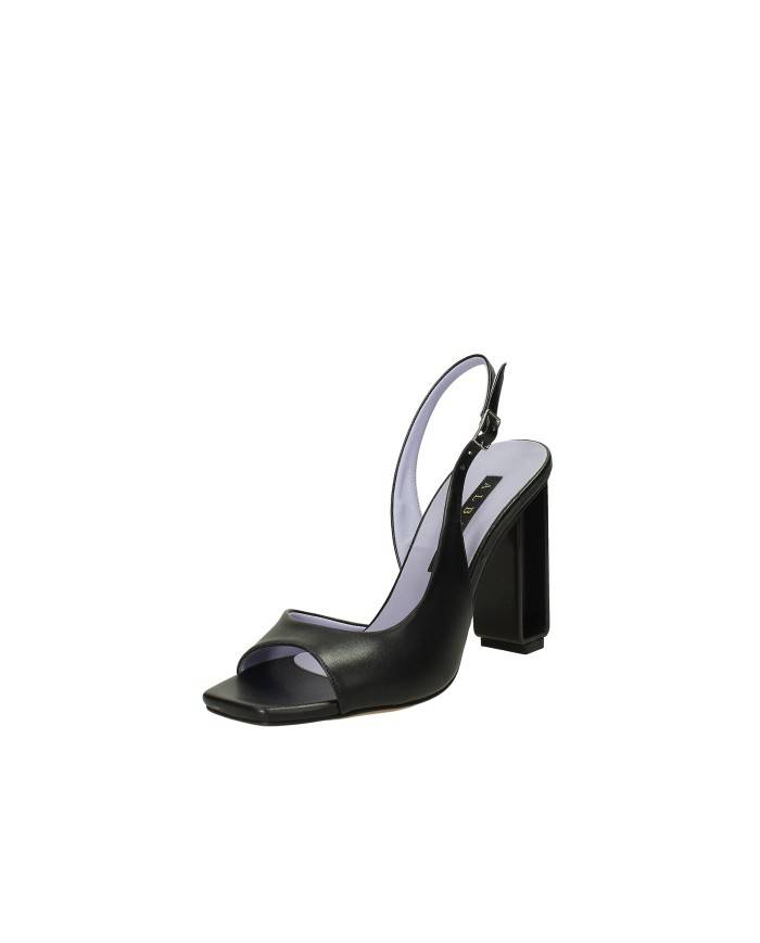 Albano 5157 Sandalo in pelle con tacco metallo Nero Albano 5157 Sandalo in pelle con tacco metallo Nero