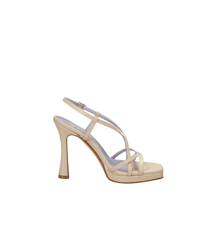 Albano 5215 Sandalo in pelle con tacco e plateau Nude Albano 5215 Sandalo in pelle con tacco e plateau Nude