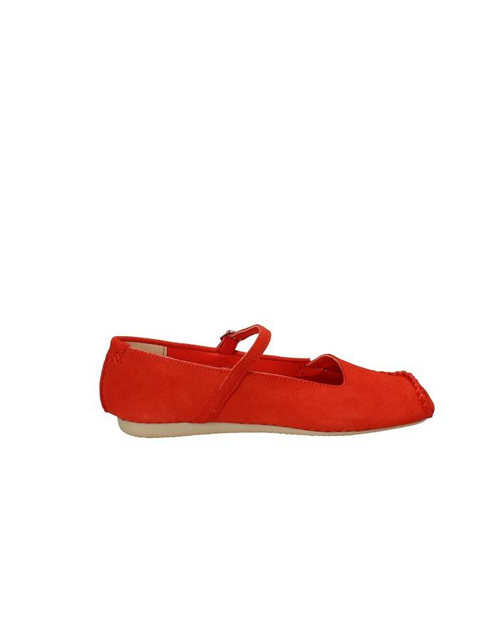 Clarks Freckle bar Ballerina in camoscio Rosso Clarks Freckle bar Ballerina in camoscio Rosso