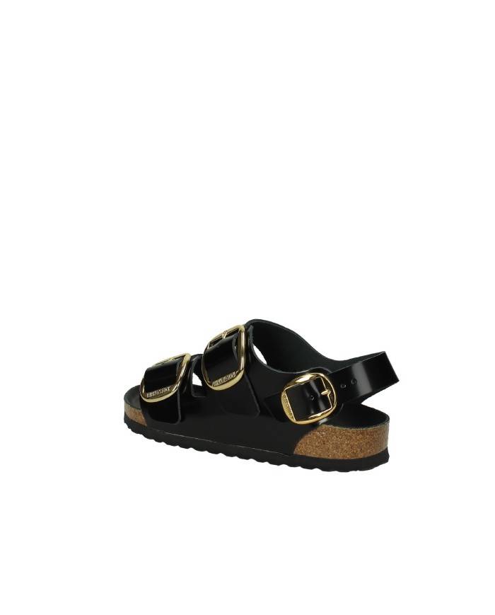 Birkenstock Milano Big.1024211 Sandalo 3 fibbie in pelle spazzolata effetto vernice Nero Birkenstock Milano Big.1024211 Sandalo 3 fibbie in pelle spazzolata effetto vernice Nero