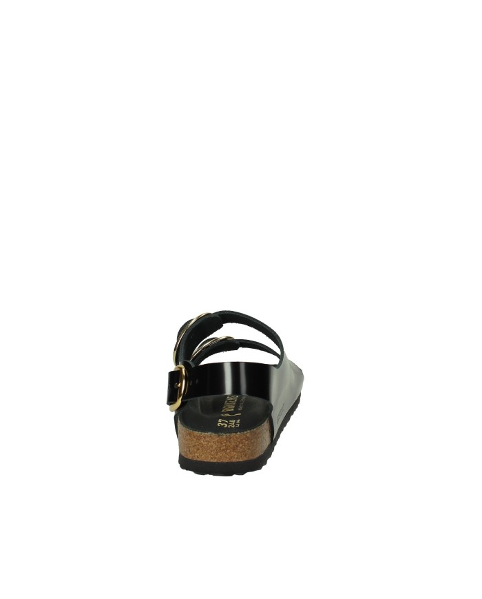 Birkenstock Milano Big.1024211 Sandalo 3 fibbie in pelle spazzolata effetto vernice Nero Birkenstock Milano Big.1024211 Sandalo 3 fibbie in pelle spazzolata effetto vernice Nero