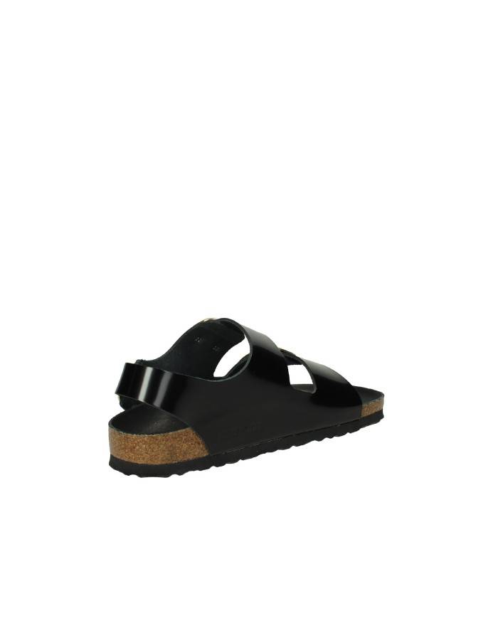 Birkenstock Milano Big.1024211 Sandalo 3 fibbie in pelle spazzolata effetto vernice Nero Birkenstock Milano Big.1024211 Sandalo 3 fibbie in pelle spazzolata effetto vernice Nero