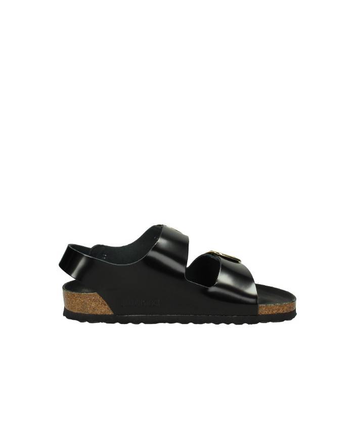 Birkenstock Milano Big.1024211 Sandalo 3 fibbie in pelle spazzolata effetto vernice Nero Birkenstock Milano Big.1024211 Sandalo 3 fibbie in pelle spazzolata effetto vernice Nero