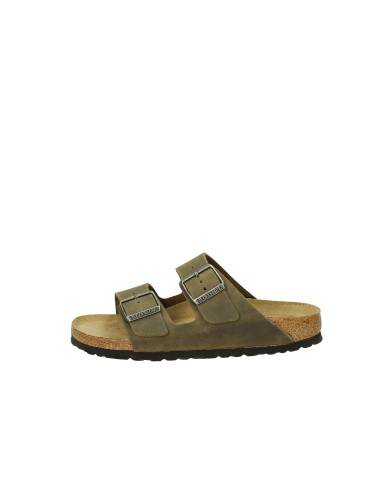 Birkenstock Arizona.1019377 Sandalo classico in nabuk oliato Khaki Birkenstock Arizona.1019377 Sandalo classico in nabuk oliato Khaki