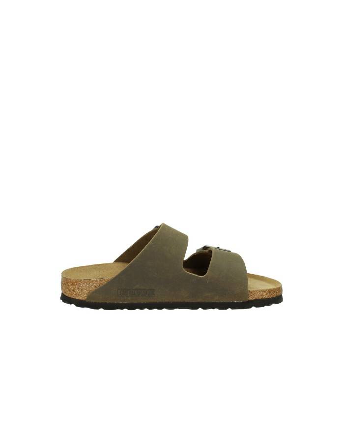 Birkenstock Arizona.1019377 Sandalo classico in nabuk oliato Khaki Birkenstock Arizona.1019377 Sandalo classico in nabuk oliato Khaki