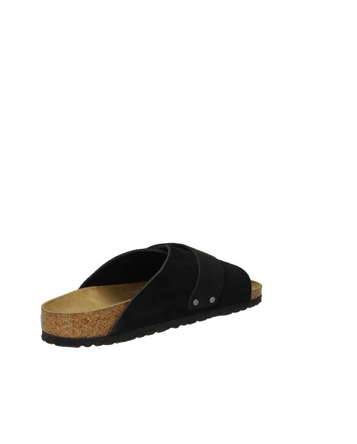 Birkenstock Kyoto.1022566 Sandalo in nabuk e camoscio chiusura a strappo Nero Birkenstock Kyoto.1022566 Sandalo in nabuk e camoscio chiusura a strappo Nero