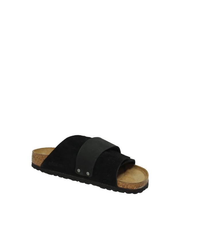 Birkenstock Kyoto.1022566 Sandalo in nabuk e camoscio chiusura a strappo Nero Birkenstock Kyoto.1022566 Sandalo in nabuk e camoscio chiusura a strappo Nero