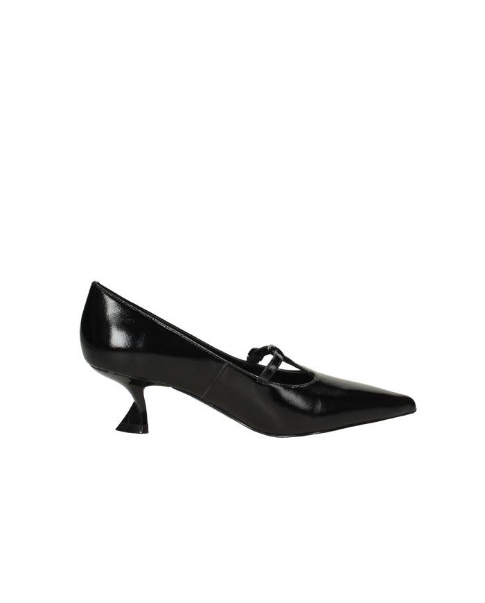 Jeannot 531.A Decolléteé in vernicetta con cinturino Nero