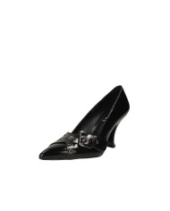 Jeannot 542.A Decollété in vernicetta con cinturini Nero