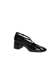 Jeannot 561.M Decollété in vernice con cinturino Nero