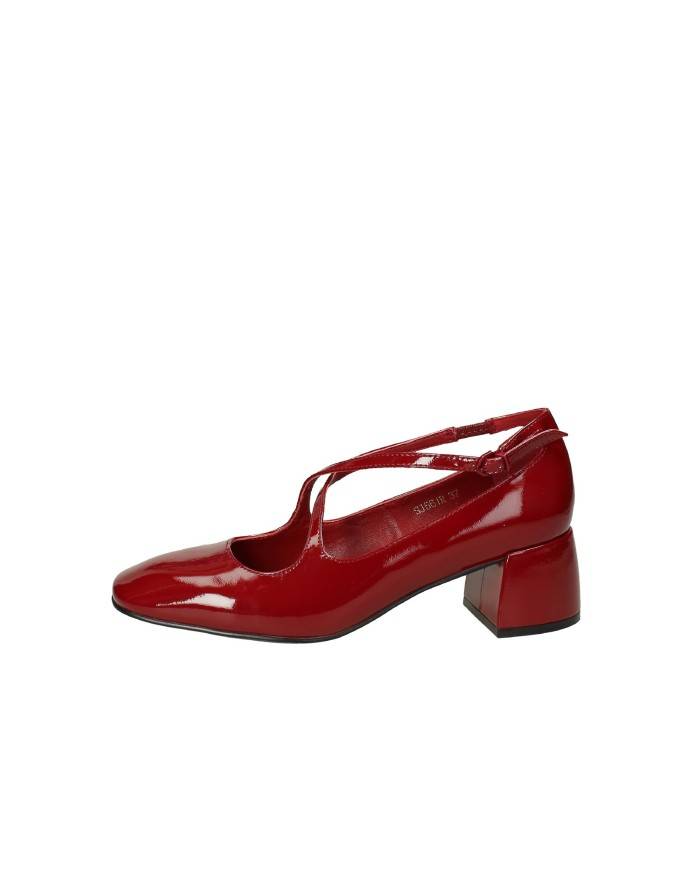 Jeannot 561.R Decollété in vernice con cinturino Rosso