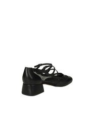 Carrano 725002 Mary Jane in pelle di vitello con tre cinturini Nero