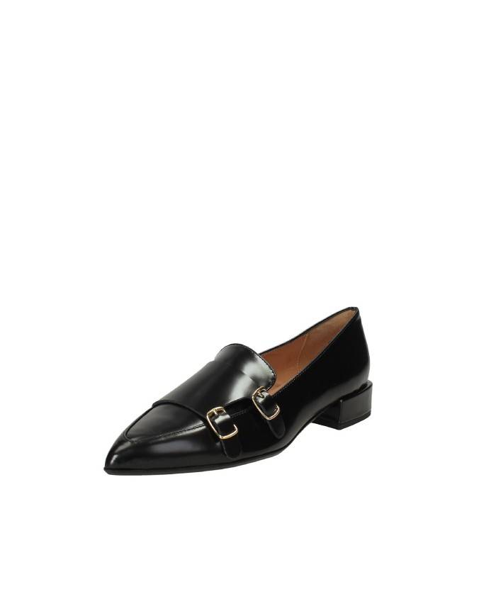 Il Borgo Firenze Q3508 Mocassino "Monkstrip" doppia fibbia in pelle Nero