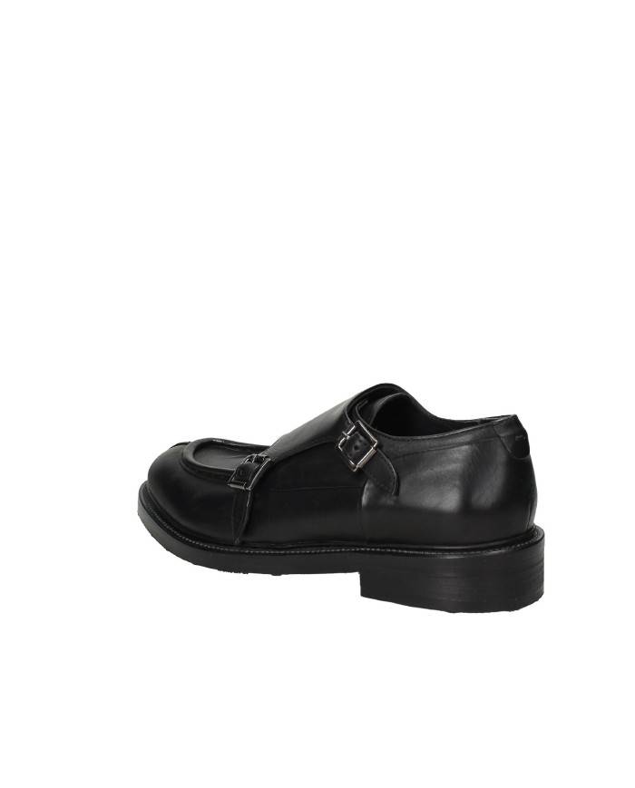 JP David 60 Mocassino "Monkstrip" doppia fibbia in pelle Nero