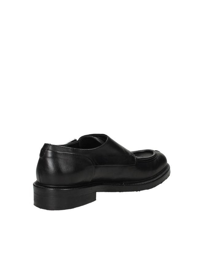 JP David 60 Mocassino "Monkstrip" doppia fibbia in pelle Nero