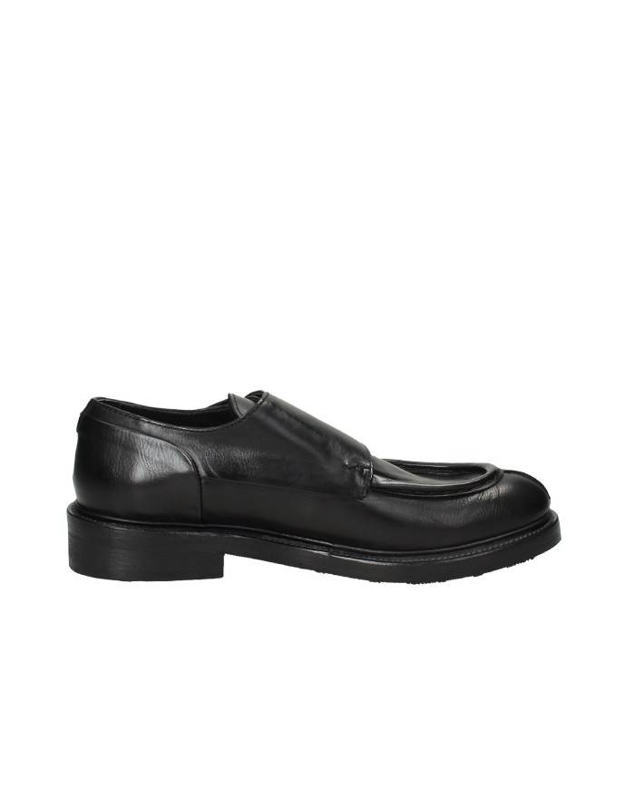 JP David 60 Mocassino "Monkstrip" doppia fibbia in pelle Nero