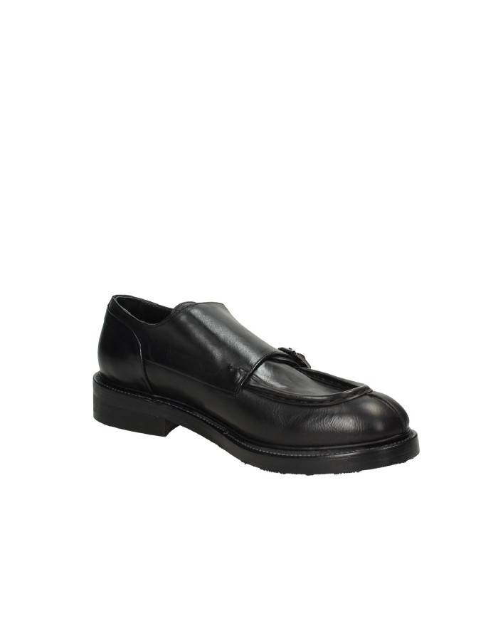 JP David 60 Mocassino "Monkstrip" doppia fibbia in pelle Nero