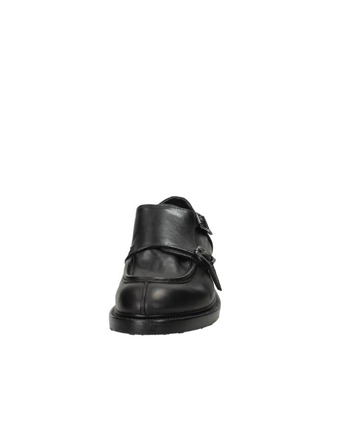 JP David 60 Mocassino "Monkstrip" doppia fibbia in pelle Nero