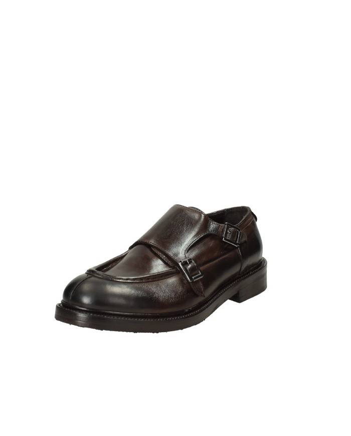 JP David 60 Mocassino "Monkstrip" doppia fibbia in pelle Testa Moro