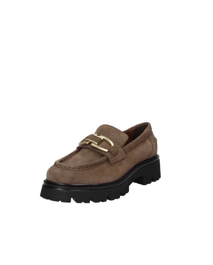 VSL 7705 Mocassino carrarmato in camoscio Taupe