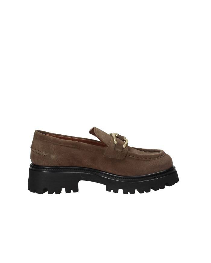 VSL 7705 Mocassino carrarmato in camoscio Taupe