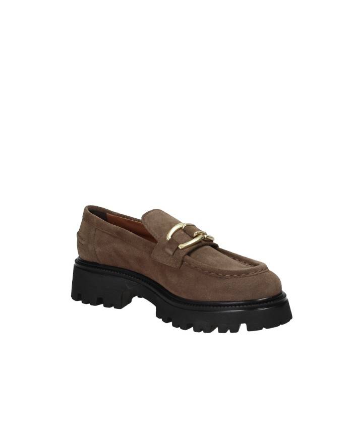 VSL 7705 Mocassino carrarmato in camoscio Taupe
