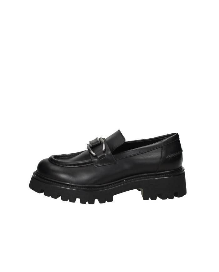 VSL 7705 Mocassino carrarmato in pelle opaca Nero